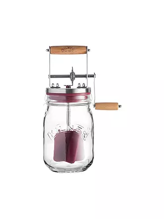 KILNER | Mantequera con manivela 1l vidrio/acero inoxidable | 